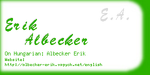 erik albecker business card